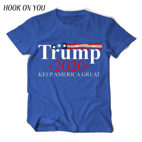 

men women t shirt tee trump 2020 keep america great printed round neck short sleeve t-shirt usa flag support casual d22503, White