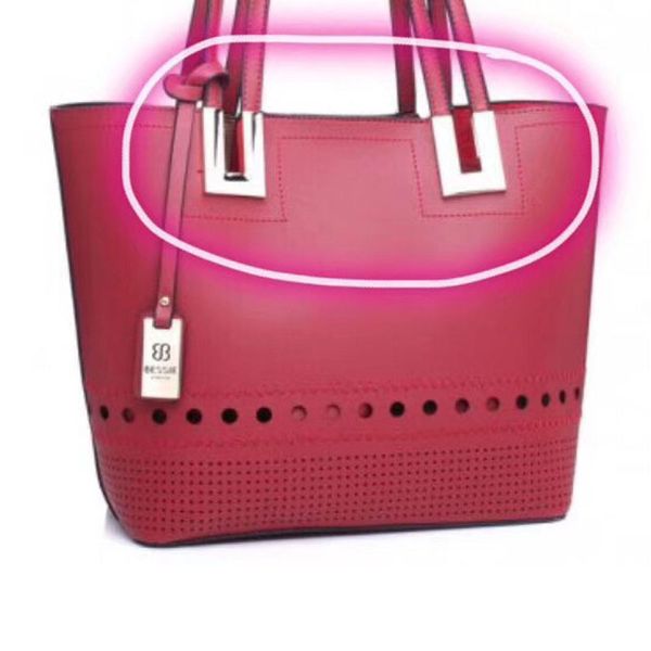 

u bridge buckle webbing strap metal holder acrylic clutch for leather hand bag tote bag belt handles access, Black