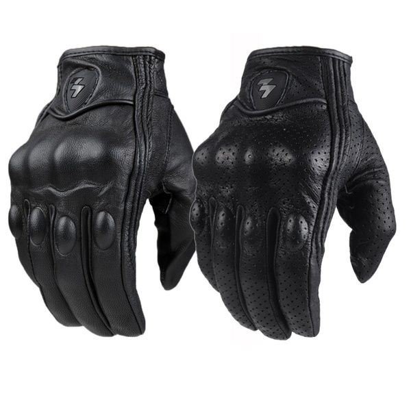 

retro pursuit perforated real leather motorcycle gloves moto waterproof gloves motorcycle protective gears motocross gloves gift