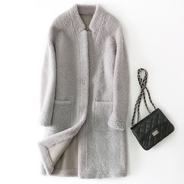 

autumn and winter fur coat jv20229, Black