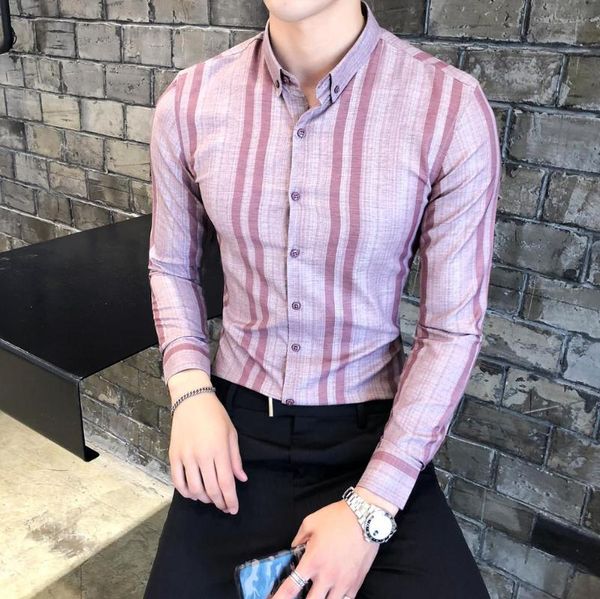 

men shirt chemise homme autumn new long sleeve mens dress shirts slim fit men clothes 2020 business casual shirts, White;black