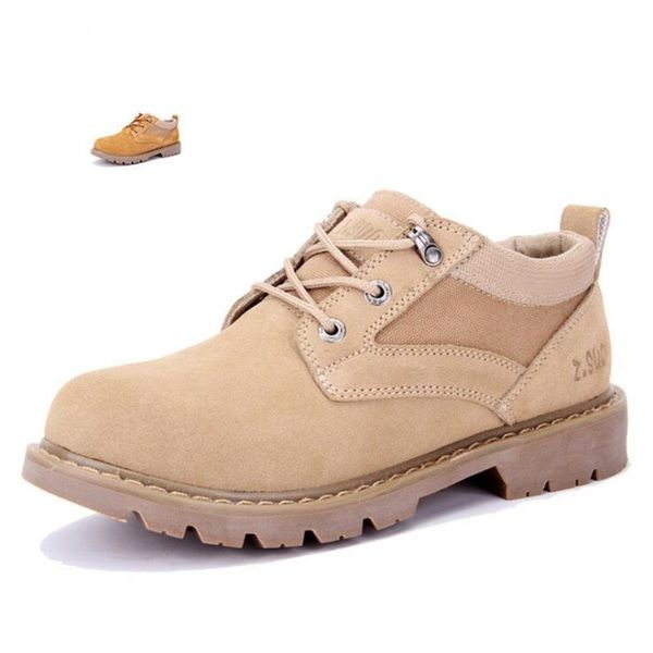 

new men's boots spring and autumn leisure cow velvet men's shoes, breathable lace wear-resistant soles boots, Black