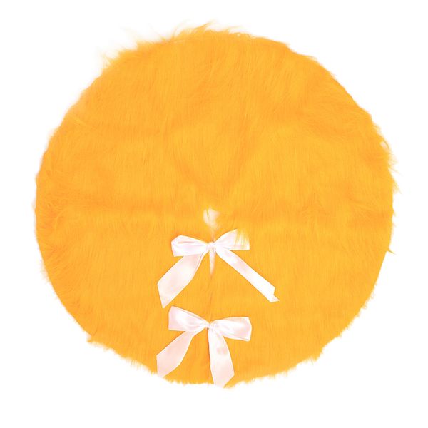 

christmas tree skirts yellow plush xmas tree carpet aprons decoration supplies for home new year event party skirts se25