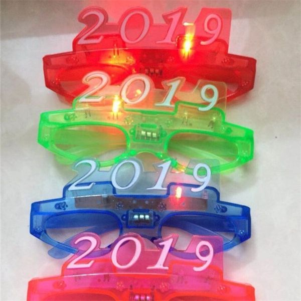 

flash plastic led glasses 2019 happy new year spectacles children toy fashion gift festival bar prop colorful eyeglass 2zy hh