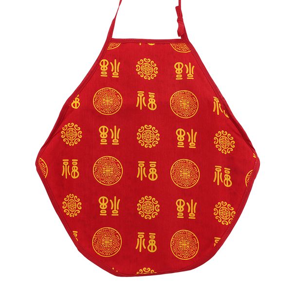 

kids underwear bibs chinese style red belly pockets apron for newborn babies pure cotton festival clothing bibs