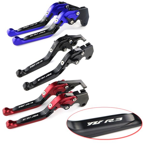 

motorcycle aluminum brake clutch lever fit for yamaha yzf-r3 2015 2016 2017 2018 foldable extendable cnc adjustable r3 2015-2018