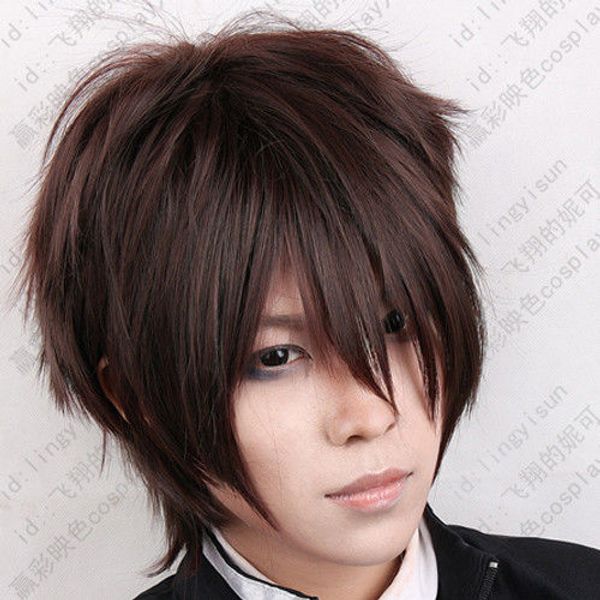 

другой сакакибара косплей парик темно-коричневый бесплатная доставка, Black