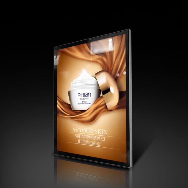 

Hot Advertising Ultra-Thin Magnetic LED Light Box for Cosmetics Photo Display with Wooden Case Packing (60*120cm)