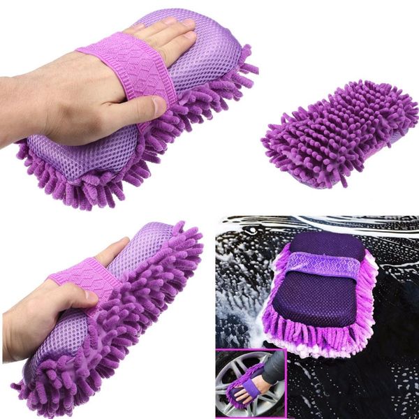 

microfiber chenille car vehicle care washing brush sponge pad cleaning tool car wash sponge brush
