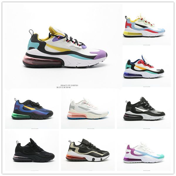 

2019 react high frequency net gauze breathable running shoes for men women pink black blue sports shoe fashion designer trainers 36-45
