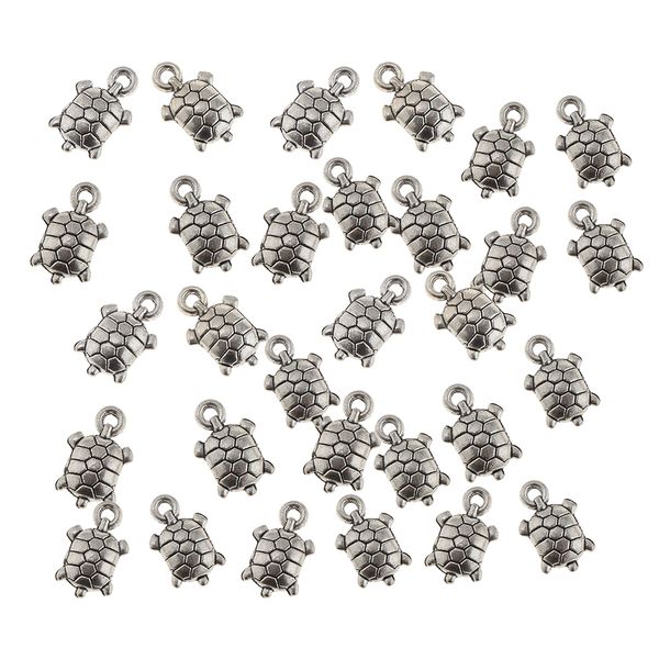 

50pcs tibetan silver tortoise pendants charm for diy jewelry findings making, Black