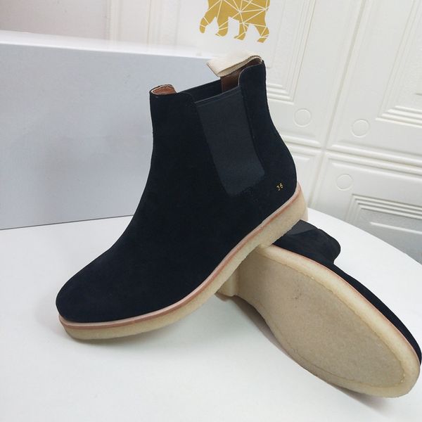 

new style black women men ankle boots genuine leather q47