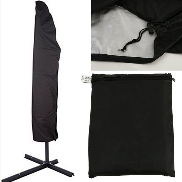 

outdoor furniture patio 7-13' garden offset umbrella cover waterproof for outdoor garden patio umbrellas with zipper