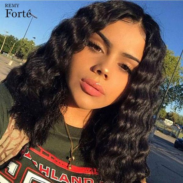 

remy forte curly human hair wig 100% remy brazilian hair wigs u part lace wigs 18 inch curly 13x4 lace frontal, Black;brown