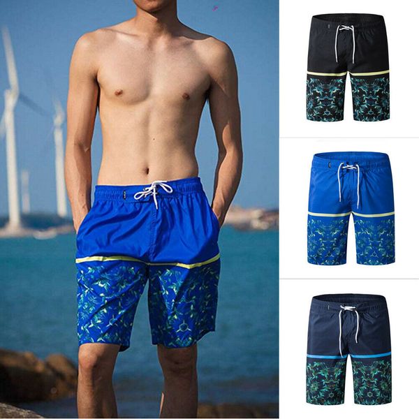 

mens swim shorts beach palm multi pockets sports mesh trunks holiday