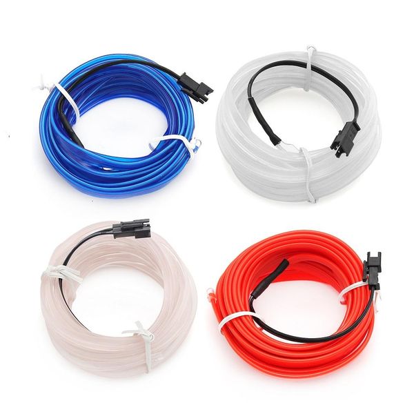 

1m 2m 3m 5m led strip light car atmosphere lamp 12v flexible el wire neon rope tape light auto interior light 10 colors