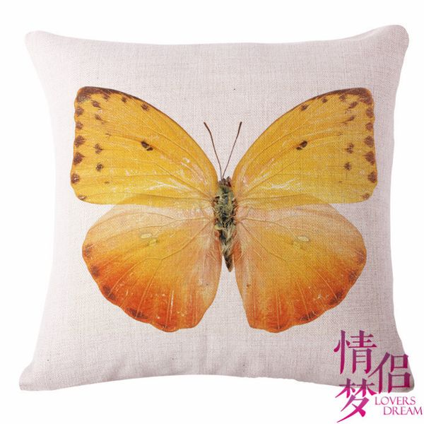

butterfly cotton flax pillow back cushion cushion heat sell can customized