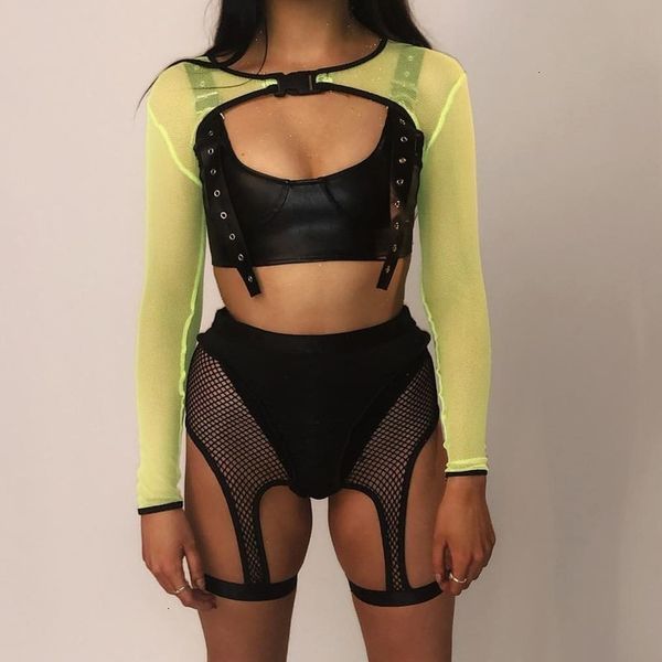 

ladies shorts for women mesh fishnet stitching hollow out bottom short patchwork club party slim hip 2019 summer mujer casual, White;black