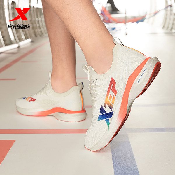 

xtep racing 160x men running shoe light weight breathable profession marathon shoe sport sneakers 980319110682
