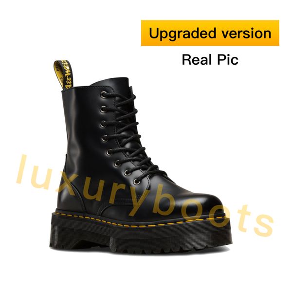 

Высокое качество Jadon Doc Martens платформы ботинки женщин пинетки желтый шить и пятки петли внутренней лодыжки молнии Мартин сапоги танкетке
