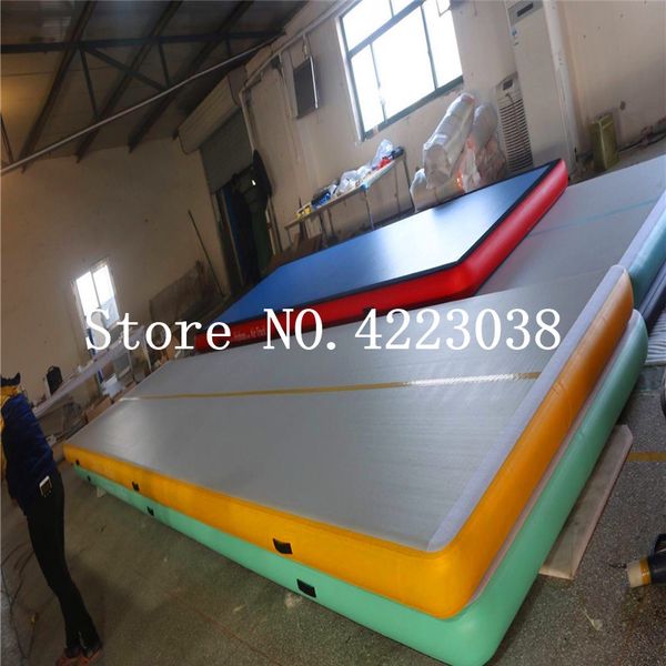 Kostenloser Versand 6x1x0,2 m aufblasbare Luftkissenbahn zum Verkauf Fabrikpreis China Trampolin aufblasbare Luft-Tumble-Bahn