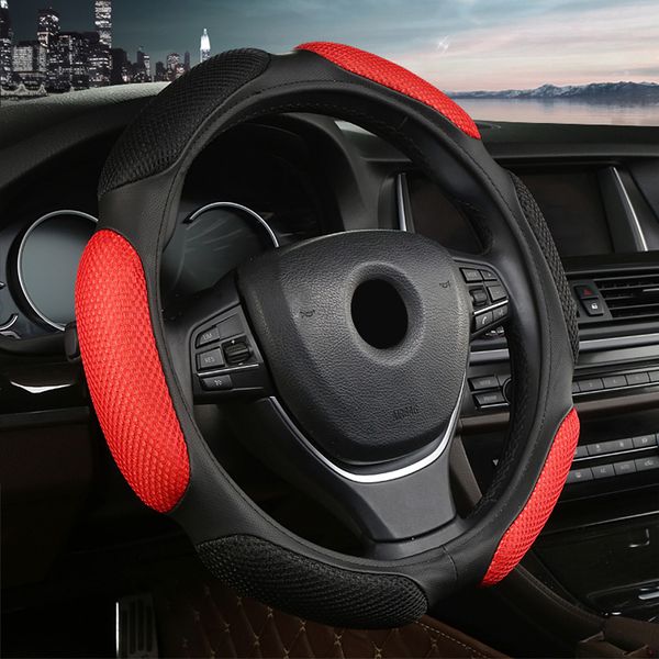 

steering wheel decorations breathability anti-slip styling cover diy car sandwich auto
