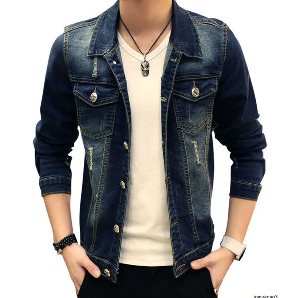 

mens designer coat loose season denim clothes fashion brand tooling jacket clothingh, Black;brown