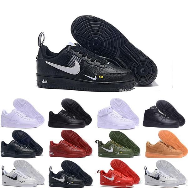 

2020 new skate shoes mens running shoes for men women one utility pack low sports sneakers mens trainers air 1 zapatillas36-45 lu3, Black