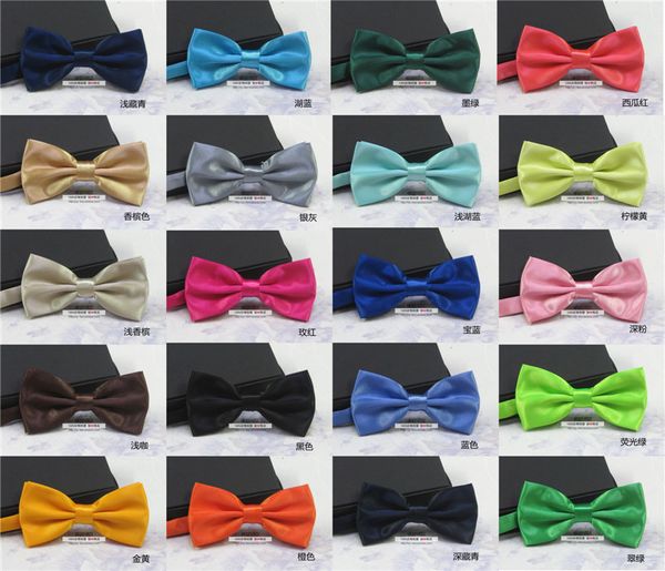 

korean-style dress business mens tie solid color wine red black wedding activities commercial speech double bow 33 color, Black;gray