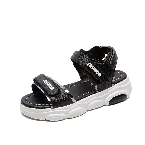 

summer 2020 female new red panda sole side empty muffin bottom casual shoes sports sandals beach sandals dad shoes home shopping, Black