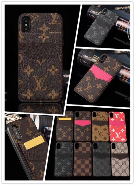 

For iphone 11 pro x x max xr 8 7 plu luxury de igner leather phone ca e for am ung note10 10 9 8 plu note8 9 with card holder cover