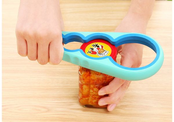 

1шт крышка винт джем открывалка для бутылок кухня suppliles 4 в 1 консервный нож ручной нескользящей твист крышка бутылки launcher openersui