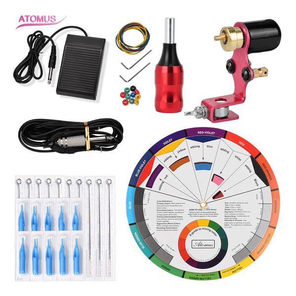 Set completo Rotary Tattoo Machine Kit completo Gun Pen Motor Pro Kit tatuaggio professionale Kit per principianti Strumenti Fodera rotativa completa