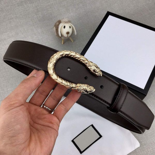 

luxury belts designer belts mens woman fashion belt brand casual tiger head smooth buckle g leather belt 2 colors width 38mm high quality, Black;brown