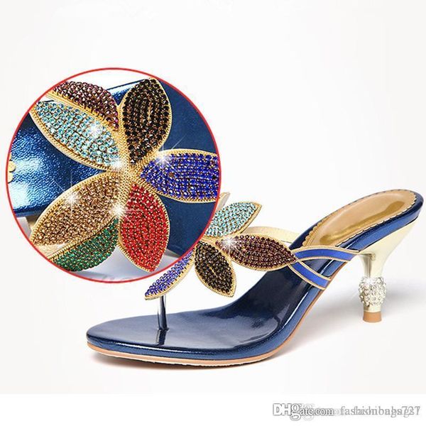 

новые женские сандалии роскошные хрустальные туфли слайд летняя клип нога моды шпильках скользкий пвх женщина принцесса сандалии тапочки, Black