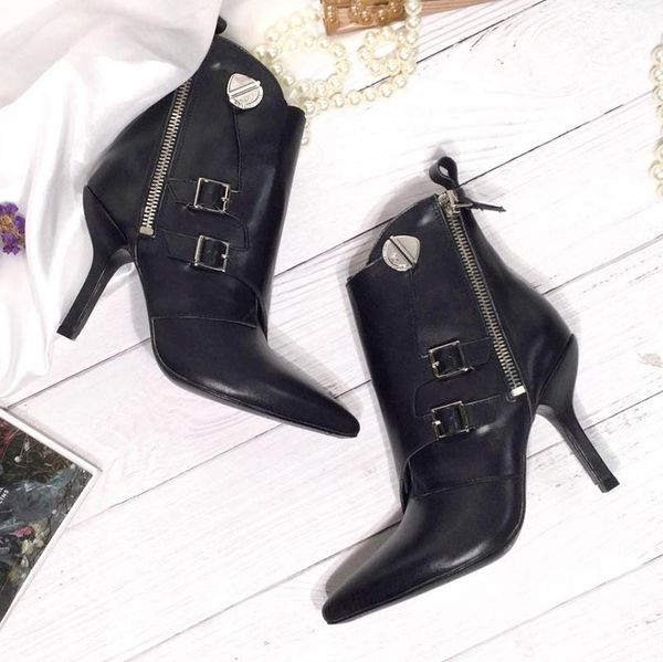 

fashion women boots latest women's shoes heel 9.5cm size 35-40 model ys03, Black