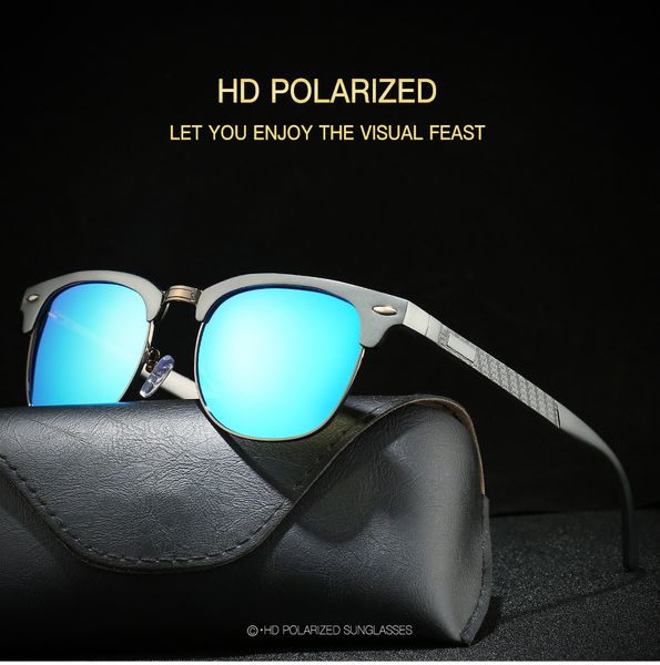 

классические очки мужчины поляризованные очки вождения cолнцезащитные очки защита от ультрафиолетовых лучей высокого качества мода сплава ра, White;black