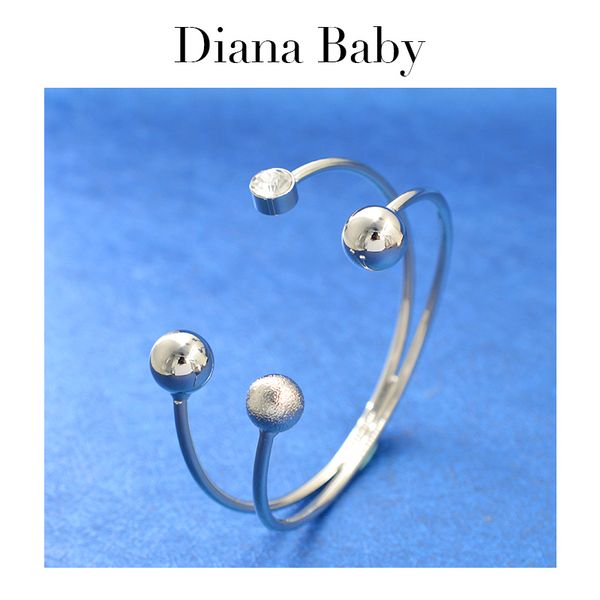 

diana baby jewelry round beads bangle for women bangle bracelet for party wedding jewelry romantic findings, Black
