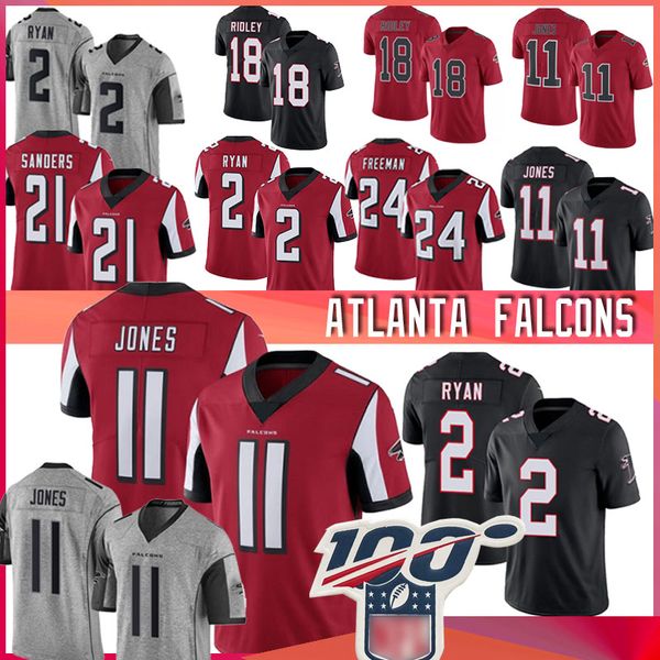 

100th atlanta 2 matt ryan falcon 11 julio jone ridley jer ey 24 devonta freeman football jer ey