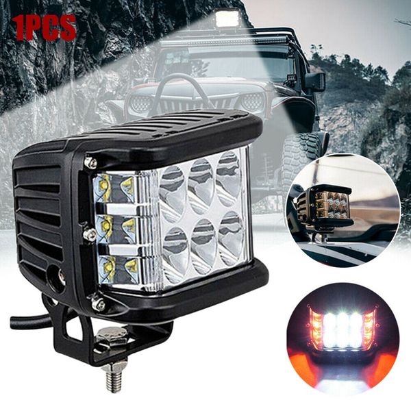 

1pcs 45w led work light square lamp driving strobe fog offroad lamp for suv atv car truck(white+red