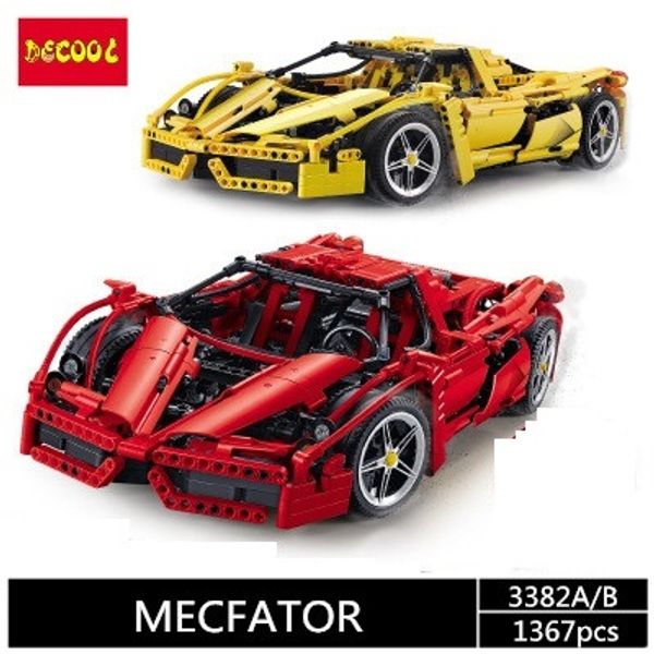 

DECOOL 3382A / B / 3423/3424 Техника Формула скорости Champions Racer Наборы автомобилей Модель Стро