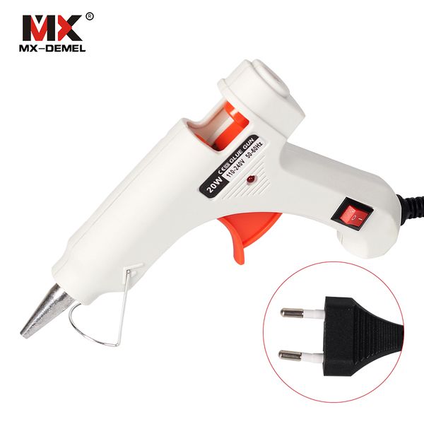 

mx-demel melt glue gun 20w eu plug industrial home diy mini guns thermo electric heat temperature tools power tools