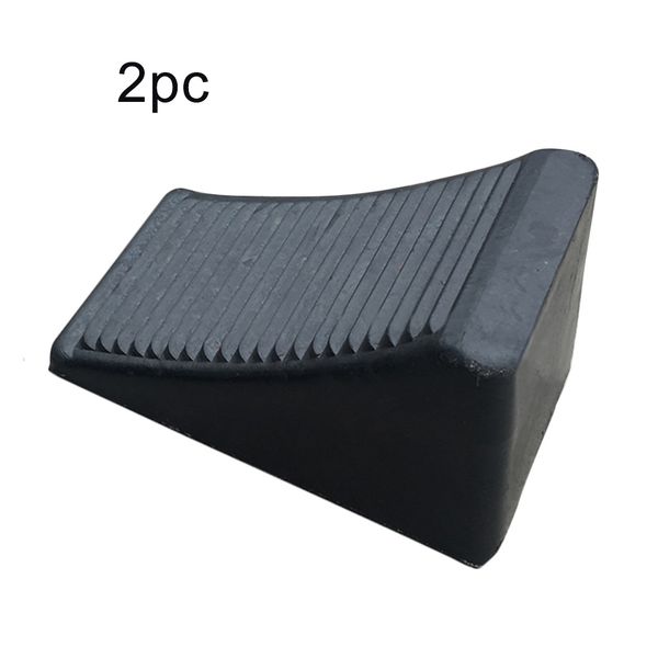 

2 pack car truck wheel chocks rubber anti-skid triangle rv//trailer ser block heavy duty
