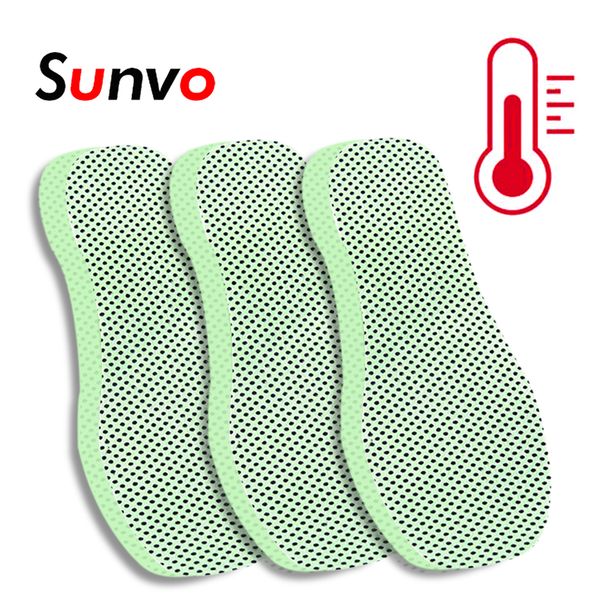 

3 pairs heated insoles self-heating tourmaline inserts shoes pad for men women winter warm footwear heating reflexology soles, Black