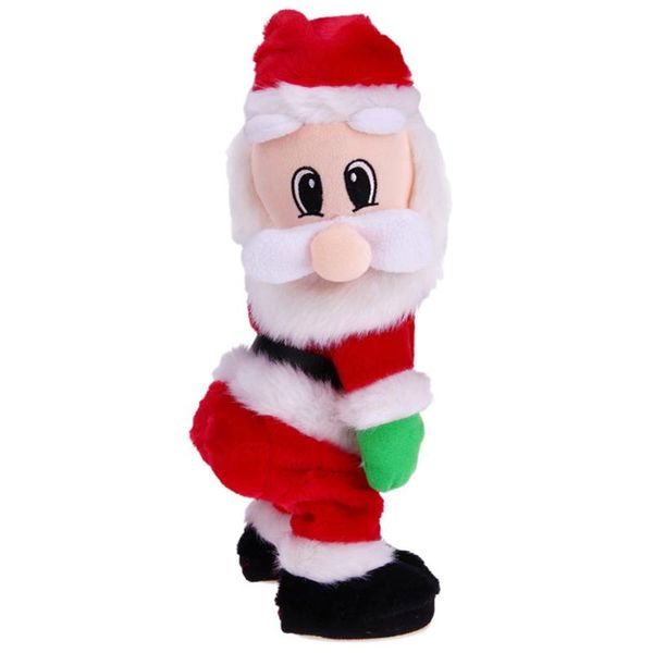 Natal novo presente dançando brinquedo musical de santa claus boneca twerking decoração de Natal para casa