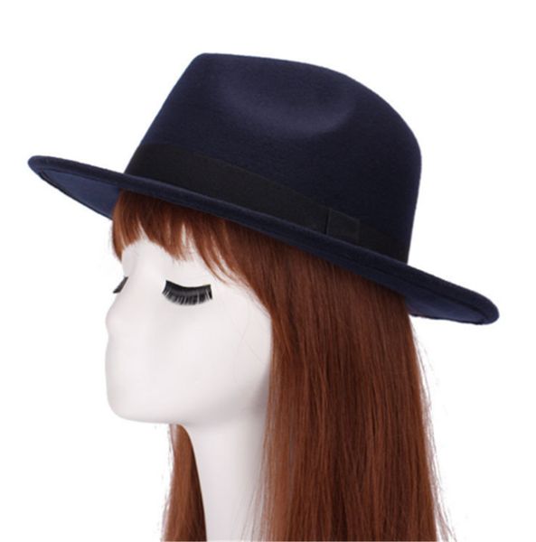 

new fashion men women trilby cap fedora hats sunhat jazz sunbonnet panama, Blue;gray