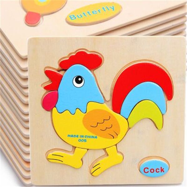 

baby 3d puzzles brain game jigsaw wooden toys for children cartoon animal traffic puzzles intelligence early educational training toy