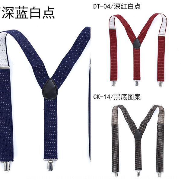 

casual suit men's three- british elastic anti-skid belt casual suit men's belt clip three-clip british sling elastic anti-skid sli, Black;white