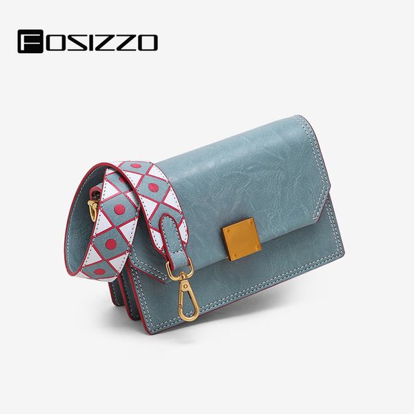 

fosizzo vintage flap bag pu leather korean style crossbody bag for women fashion 2020 solid shoulder handbag fs5056