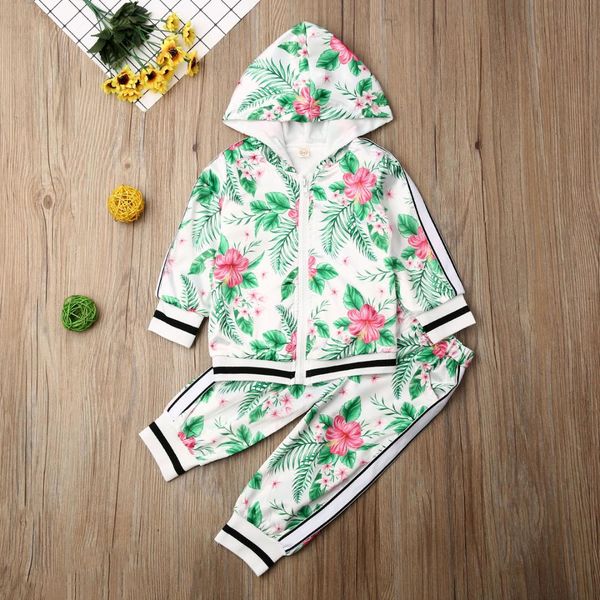 

осень зимняя одежда малышей новорожденный мальчик одежда с капюшоном нижнее проверяемые топы брюки tracksuit set 0-5t, White